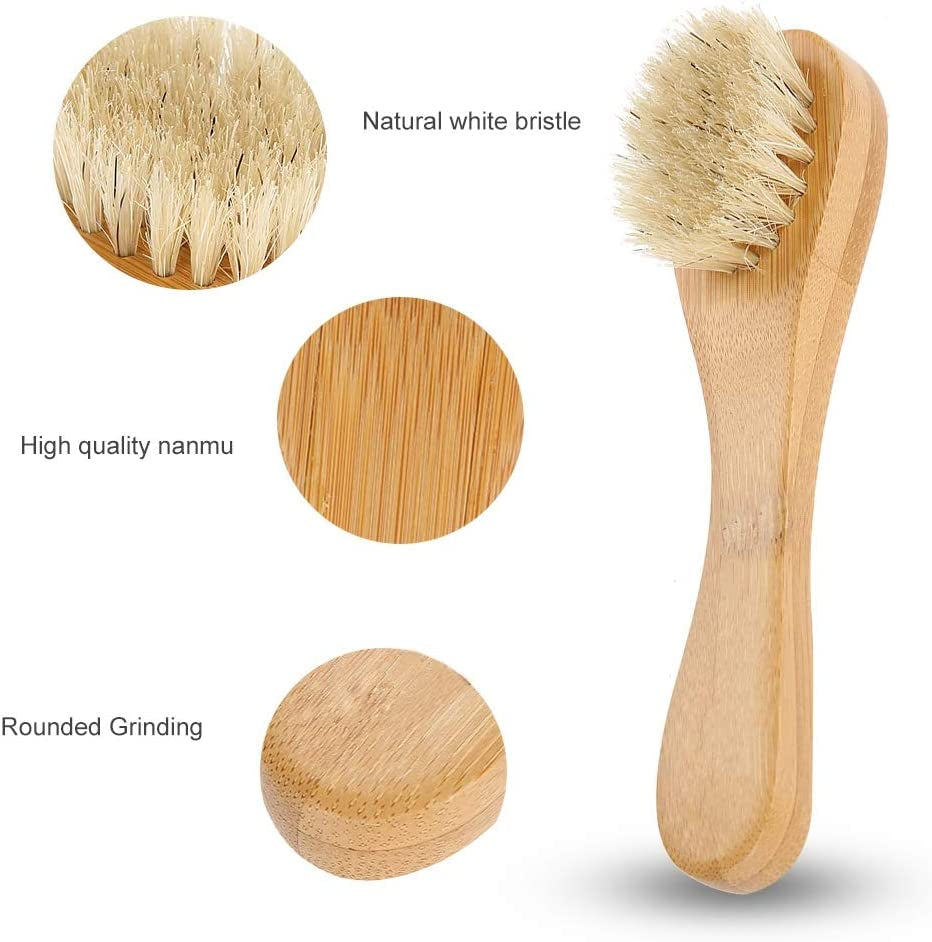 Professional Ergonomic Wooden Facial Dry Brush & Exfoliating Tool — Curated by Antarta