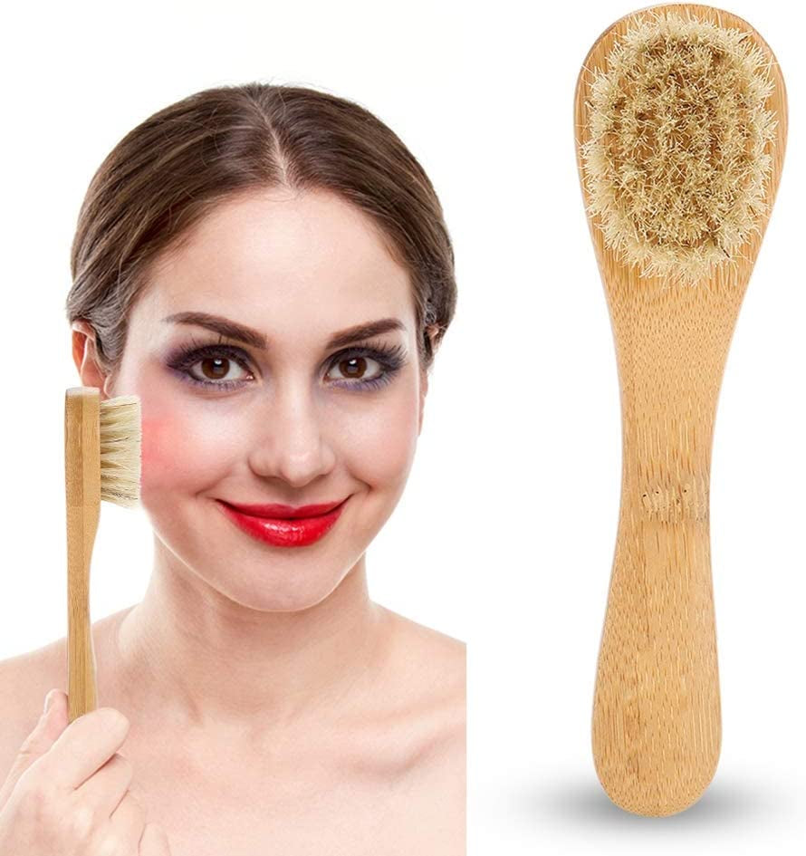 Professional Ergonomic Wooden Facial Dry Brush & Exfoliating Tool — Curated by Antarta