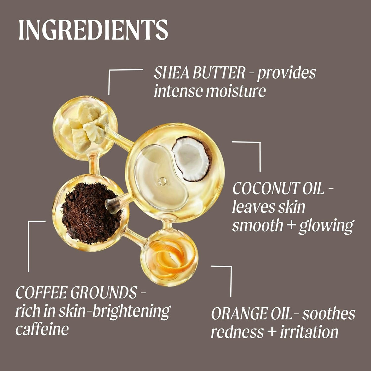 Coffee Face Scrub - Citrus Blend for Normal + Dry Skin 100Ml - Shea Butter, Coconut + Rosehip Oil - Natural, Vegan Face Exfoliator for Soft, Smooth Skin