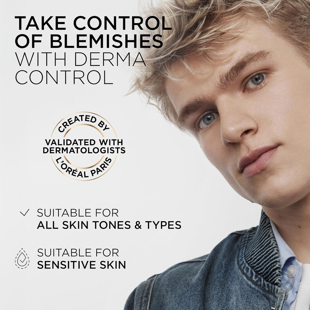 L'Oréal Men Expert Face Wash, Derma Control Purifying Cleanser Gel 260Ml