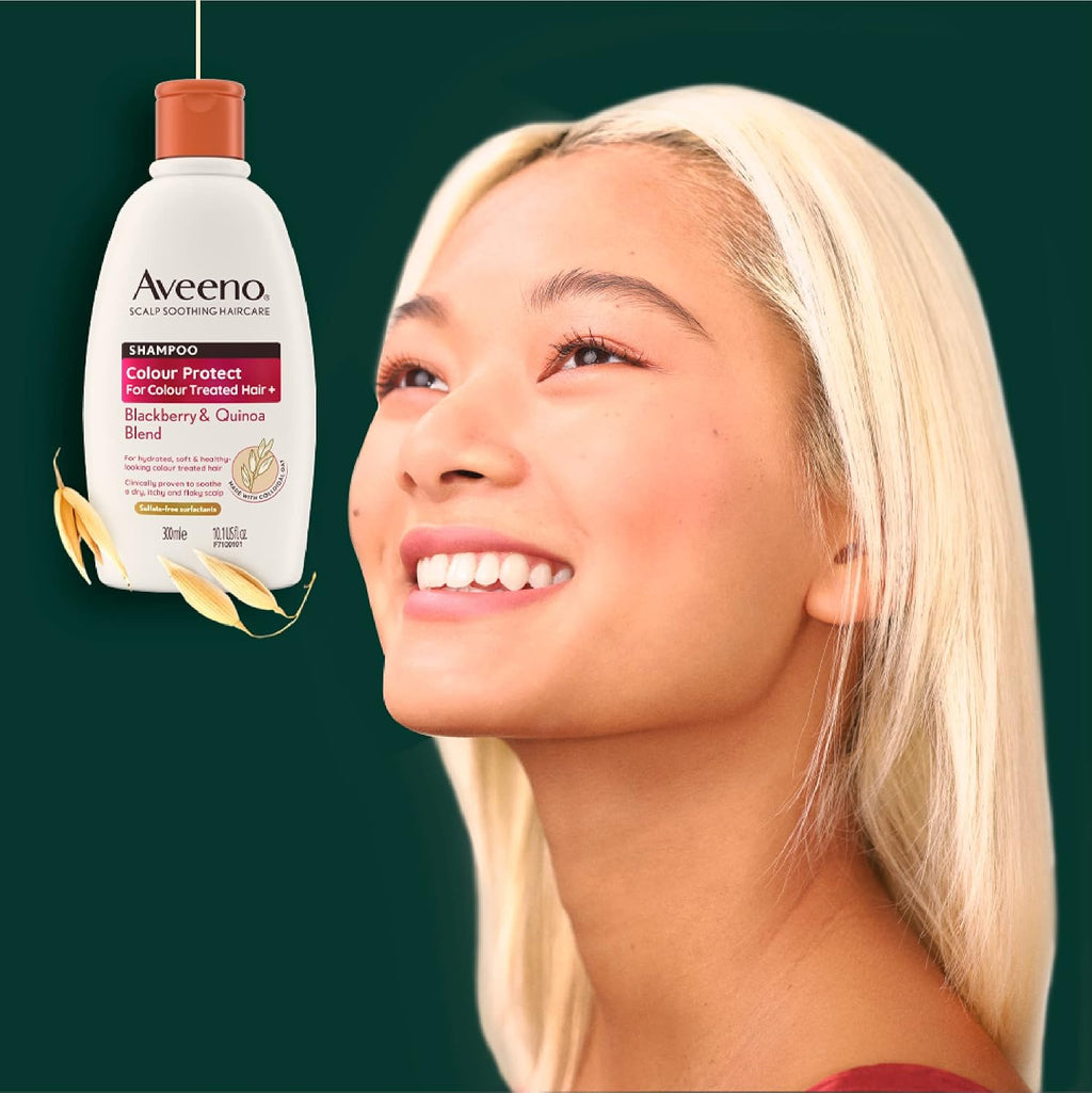 Scalp Soothing Haircare Colour Protect Conditioner, Blackberry & Quinoa Blend, for Colour Treated Hair, Soothes Dry, Itchy & Flaky Scalp, Clinically Proven, Sulfate Free, 300Ml