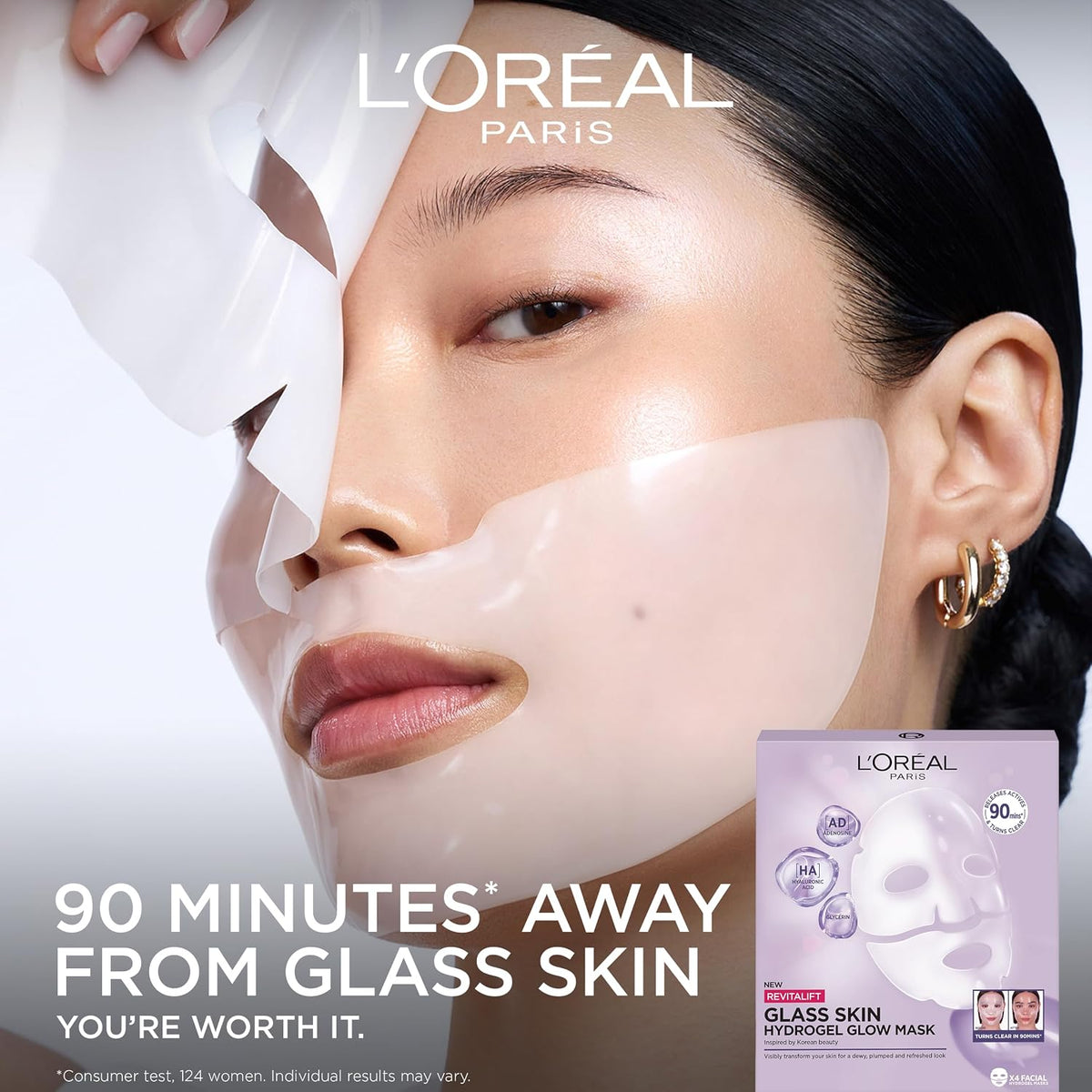 Antarta™ Glass Skin Hydrogel Glow Masks (4-Pack)
