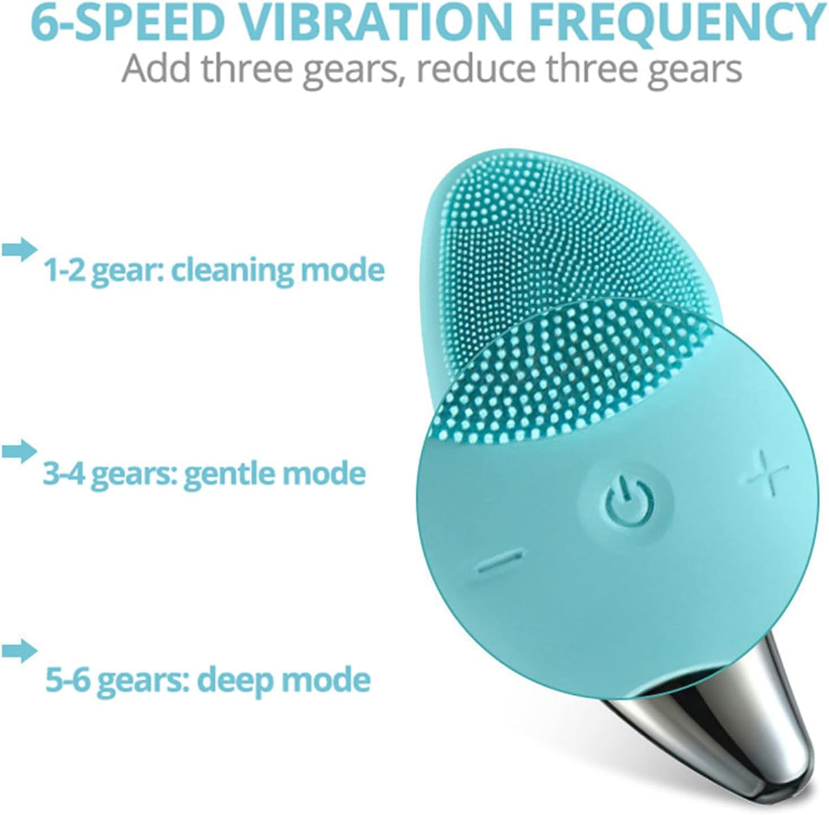 Portable Sonic Waterproof Silicone Facial Cleansing Brush & Massager (Green) — Curated by Antarta