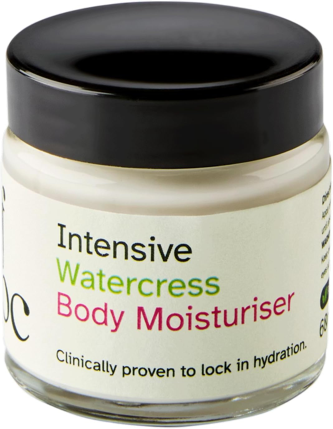 Intensive Watercress Body Moisturiser, 60Ml – Rich Barrier Support Cream for Very Dry Skin, Locks in Hydration for 12 Hours, Fragrance-Free, Vegan Friendly, for Sensitive Skin