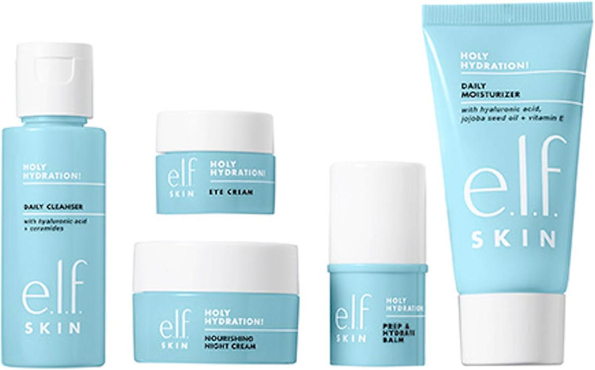 SKIN Jet Set Hydration Kit, Travel Friendly Hydrating Skincare Set, Face Cleanser, Balm, Moisturiser, Eye Cream and Night Cream, Vegan and Cruelty-Free