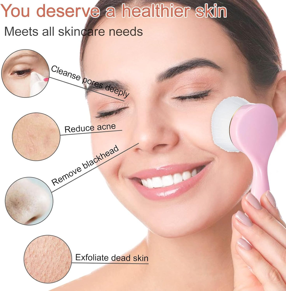 Professional 3-Pack Soft Bristle Manual Facial Exfoliating Brush Set — Curated by Antarta