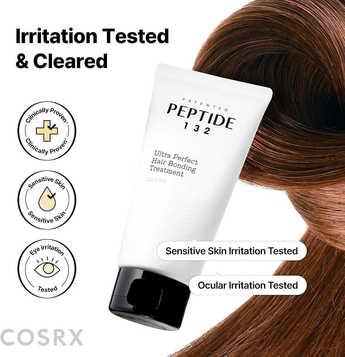 PEPTIDE 132 Hair Bonding Repair Treatment 240 Ml, Deep Conditioning Hair Mask for Dry, Damaged Hair, Repairs Breakage & Split Ends, for All Hair Types