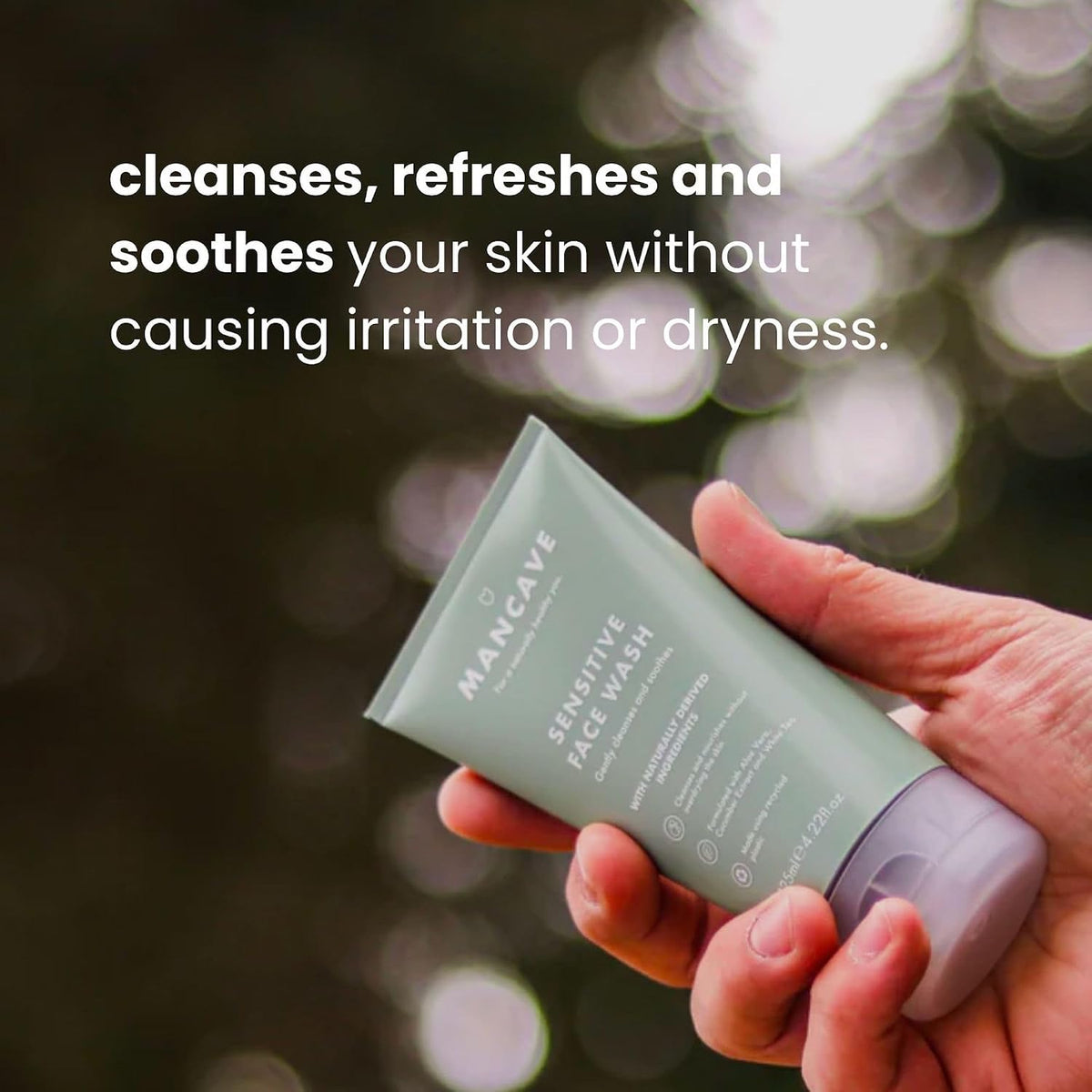 Sensitive Face Wash 125Ml for Men, Mens Face Wash