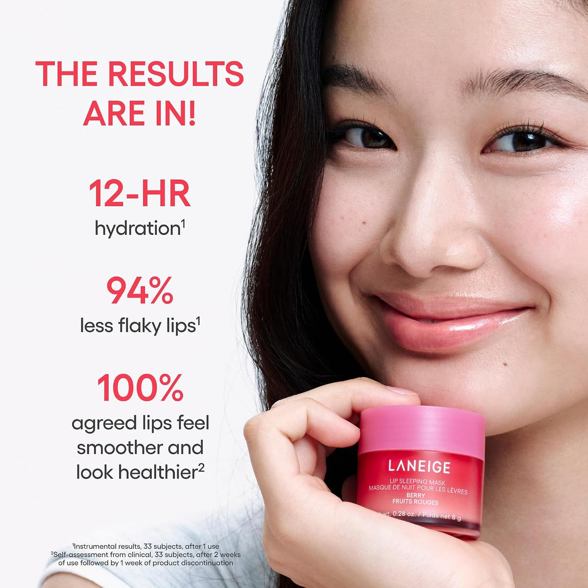 LANEIGE Lip Sleeping Mask, Korean Overnight Lip Mask with Berry Fruit Complex™, Vitamin C & Coconut Oil, Hydrating Lip Treatment for Soft, Smooth Lips, 20G