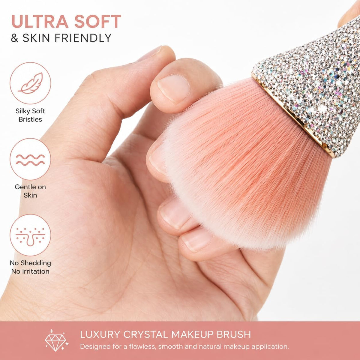 Luxury Crystal Rhinestone Powder & Blush Brush — Curated by Antarta
