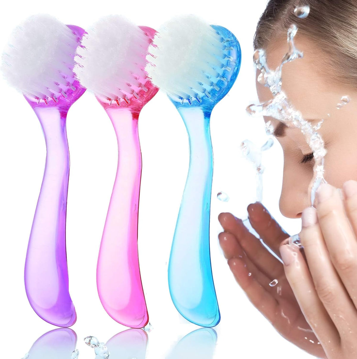 Professional 3-Pack Soft Bristle Manual Facial Exfoliating Brush Set — Curated by Antarta