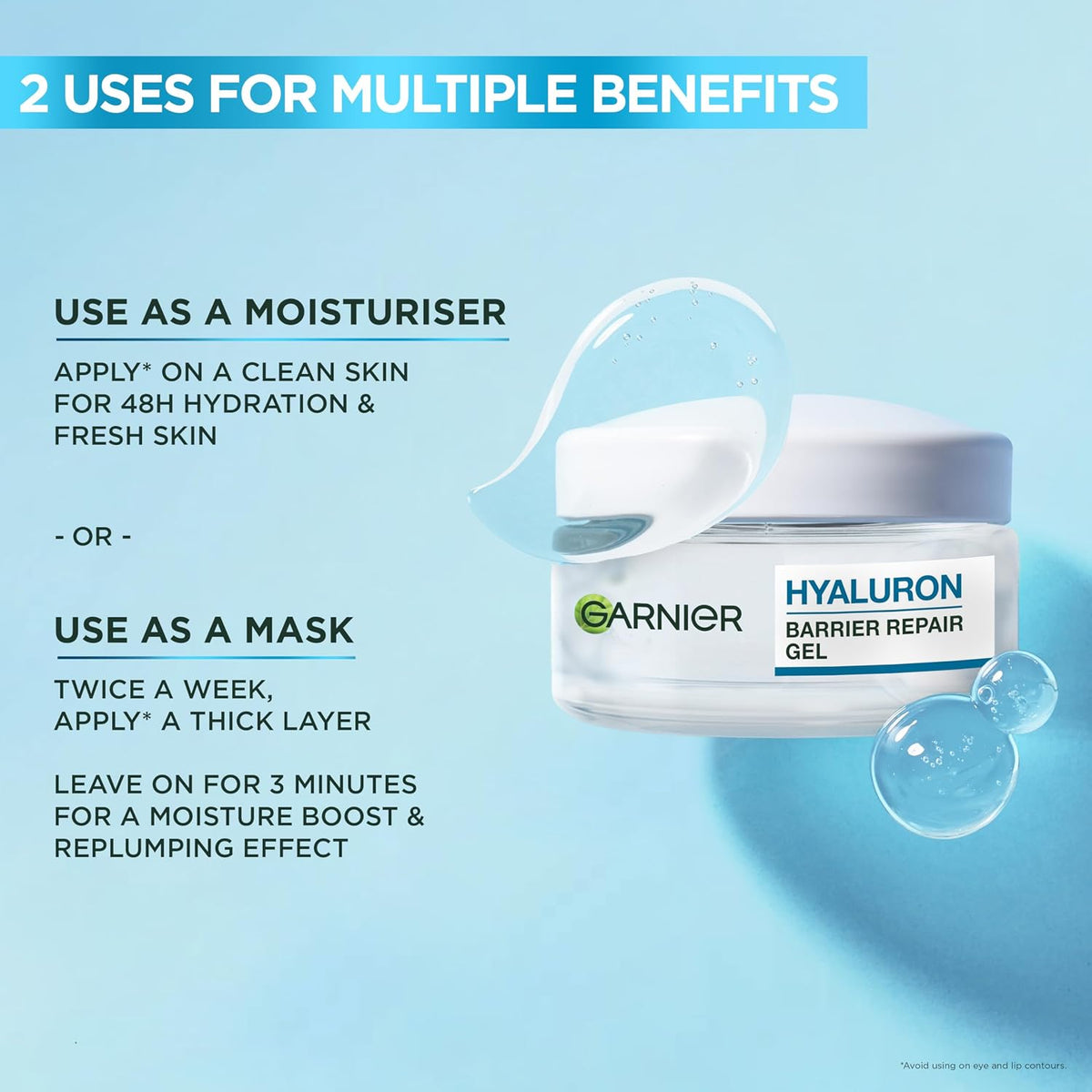 Hyaluron Barrier Repair Water Gel, Hydrates Skin Barrier, 50Ml