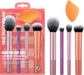 Everyday Essentials + Makeup Sponge Kit for Foundation, Blush, Bronzer, Eyeshadow, Powder, Synthetic, Cruelty-Free Tools and Blender for Flawless Looks, 5 Piece Set
