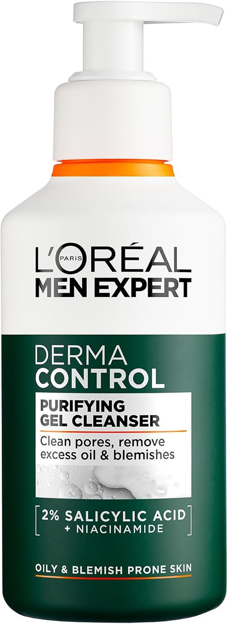 L'Oréal Men Expert Face Wash, Derma Control Purifying Cleanser Gel 260Ml