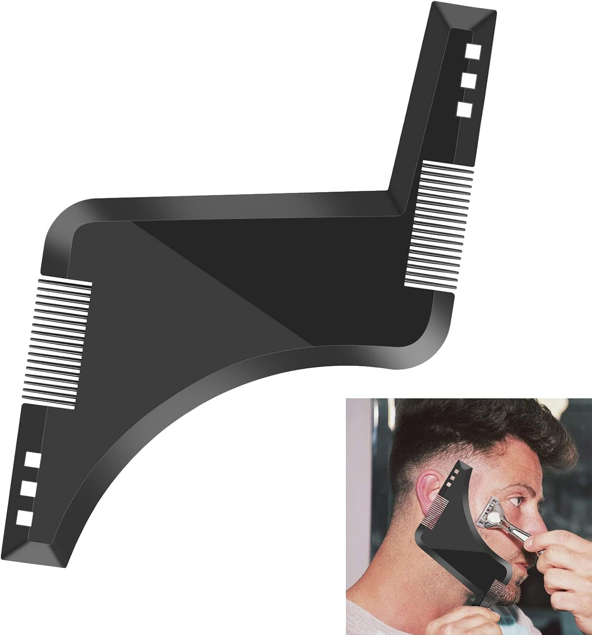 Professional Beard Shaping & Styling Template Comb — Curated by Antarta
