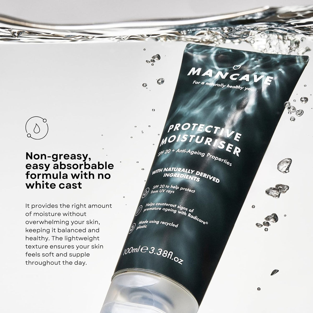 SPF 20 Anti-Ageing Moisturiser 100Ml, Mens Face Moisturiser