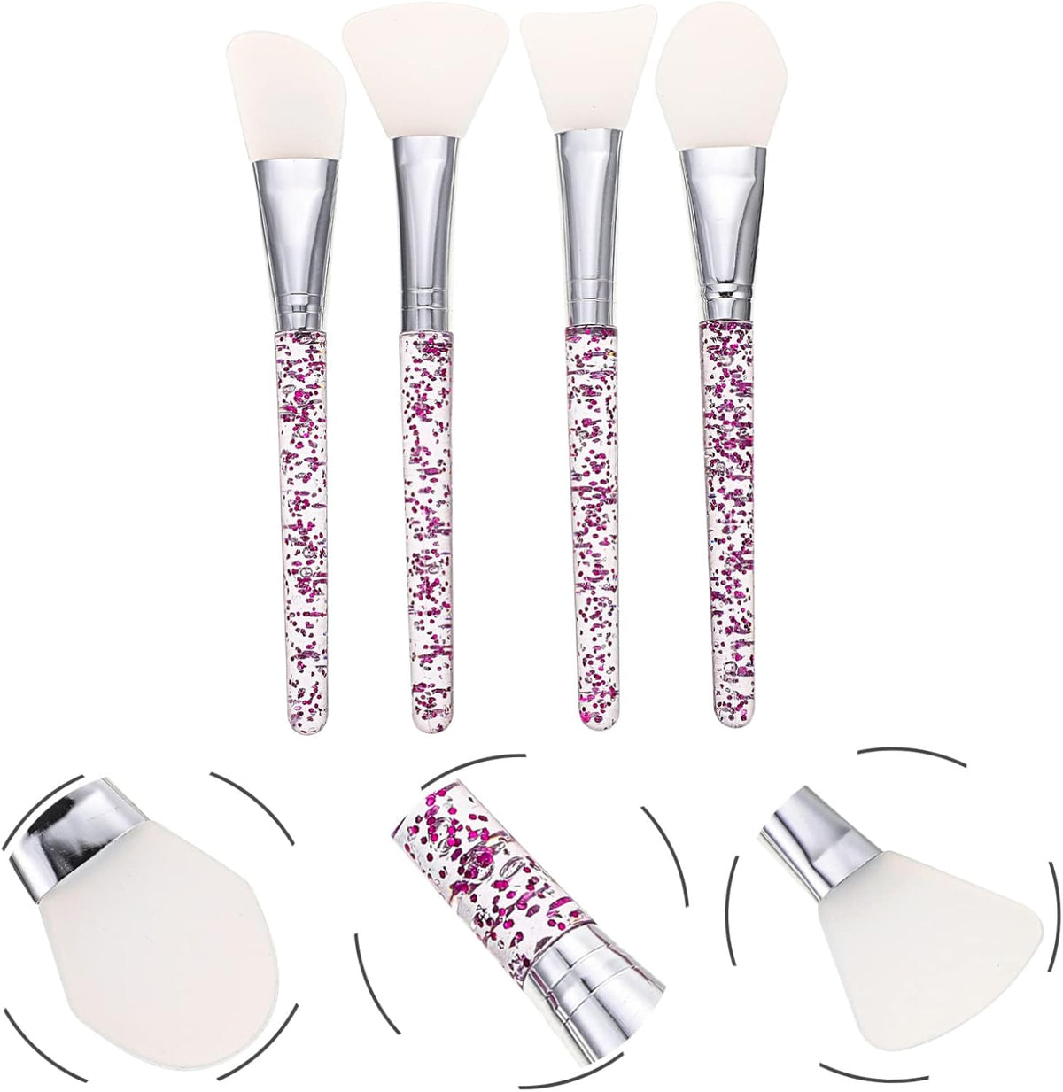 Professional 4-Piece Skin-Friendly Silicone Face Mask Brush Set — Curated by Antarta