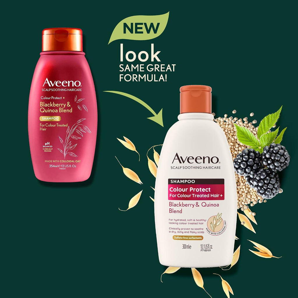 Scalp Soothing Haircare Colour Protect Conditioner, Blackberry & Quinoa Blend, for Colour Treated Hair, Soothes Dry, Itchy & Flaky Scalp, Clinically Proven, Sulfate Free, 300Ml