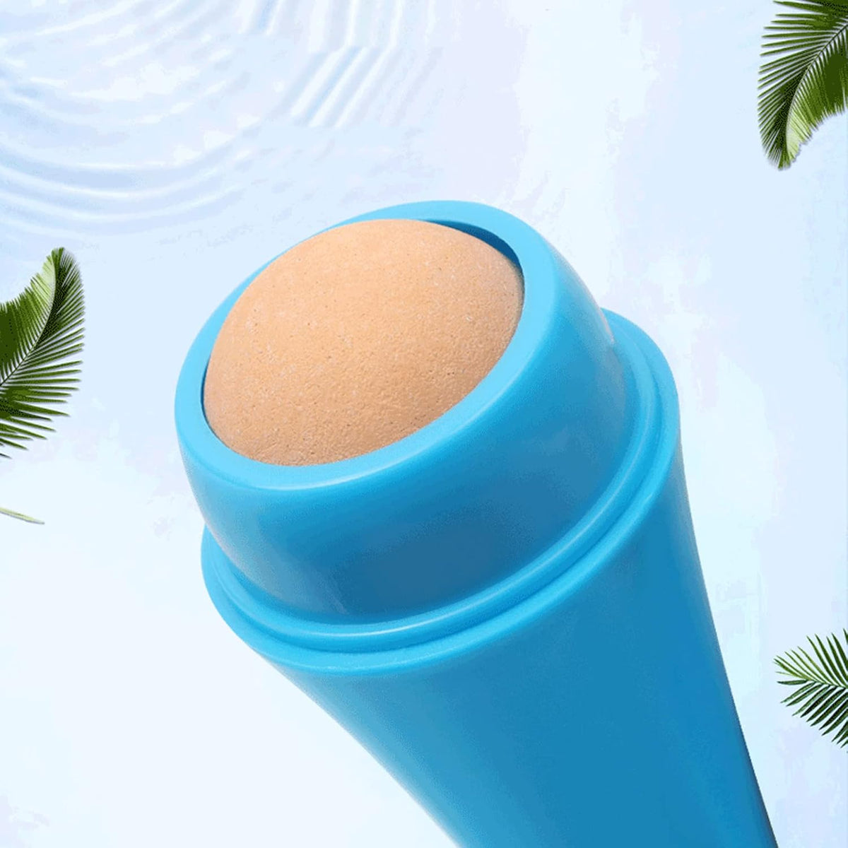 Portable Reusable Volcanic Stone Oil-Absorbing Facial Roller (Pink) — Curated by Antarta