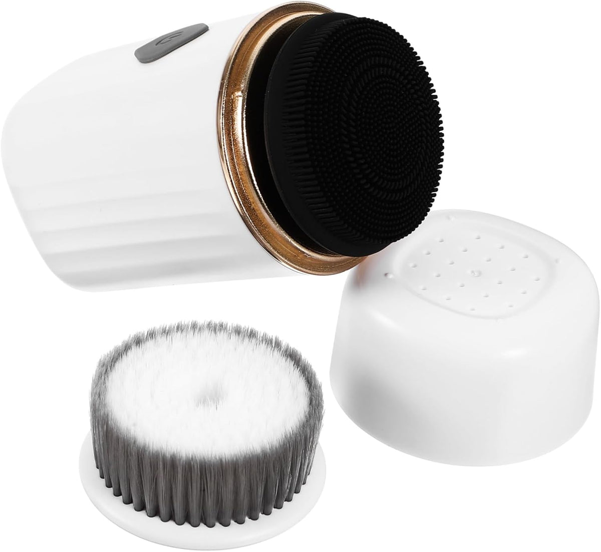 Portable Rechargeable Electric Silicone Facial Cleansing Brush (White) — Curated by Antarta