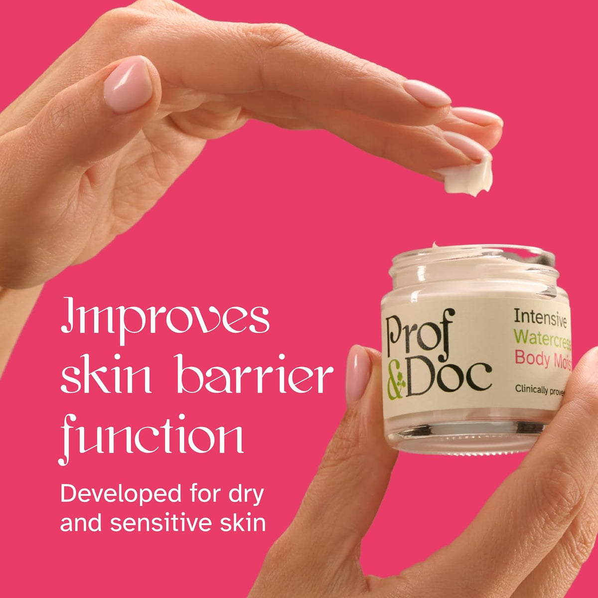 Intensive Watercress Body Moisturiser, 60Ml – Rich Barrier Support Cream for Very Dry Skin, Locks in Hydration for 12 Hours, Fragrance-Free, Vegan Friendly, for Sensitive Skin